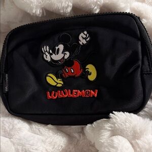 lululemon athletica Black Belt Bag with Mickey Mouse Embroidery